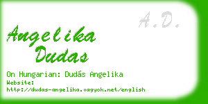 angelika dudas business card