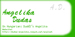 angelika dudas business card